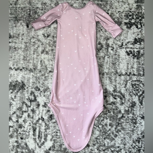 Caden Lane Knot Gown Tiny Hearts in Dusty Pink - Picture 4 of 6